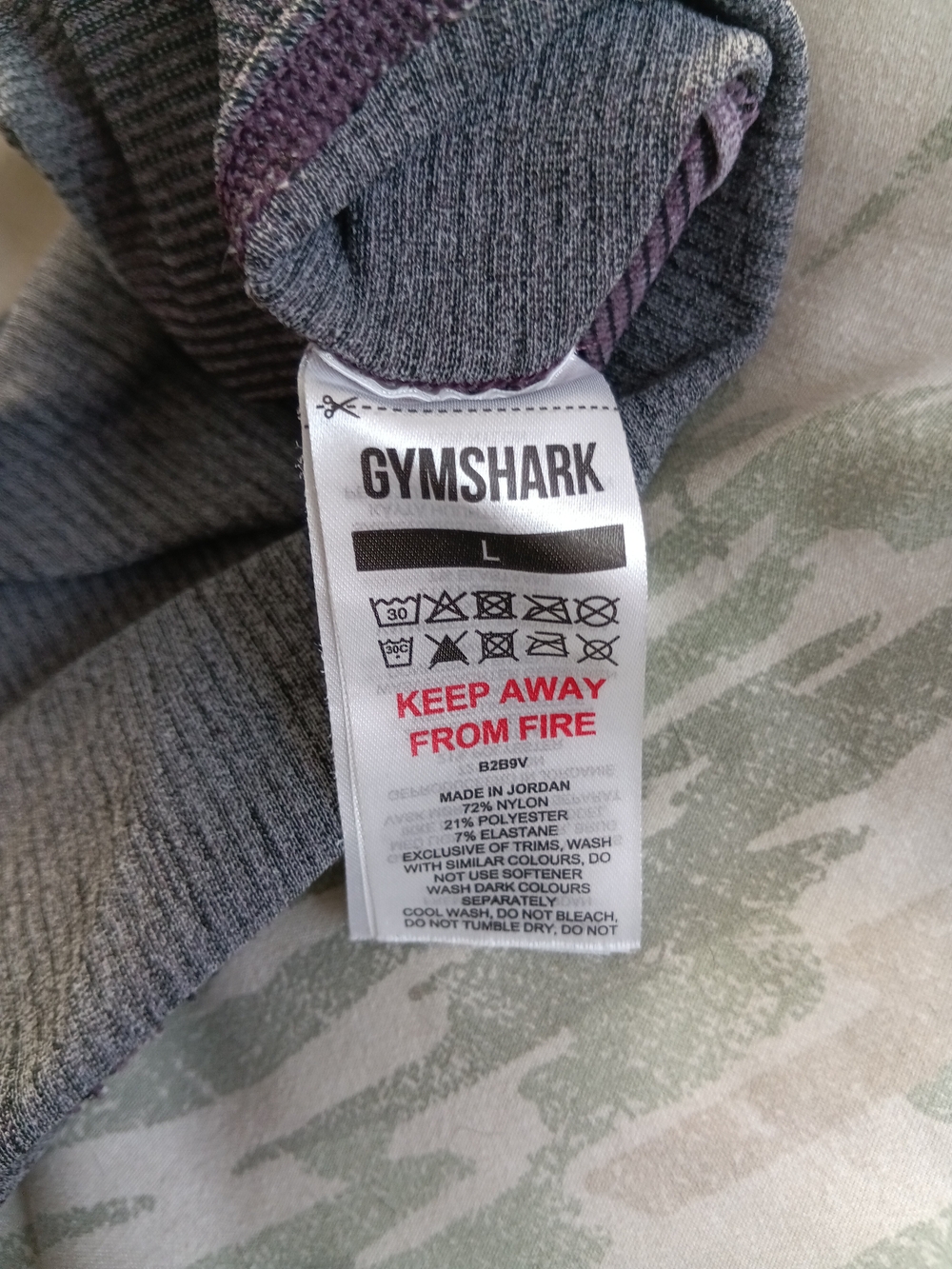 Gymshark High-Rise Textured Purple Seamless Leggings - Picture 4 of 4